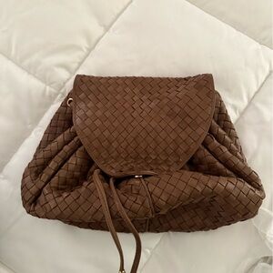 Elegant Brown Woven Women's Bag